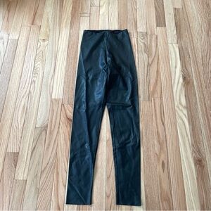 Commando Faux Leather Leggings Womens Small High Rise Black Stretchy Minimalist